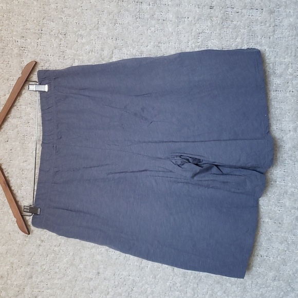 Eileen fisher women's high-waisted 100 organic cotton comfy shorts medium blue - Picture 5 of 9